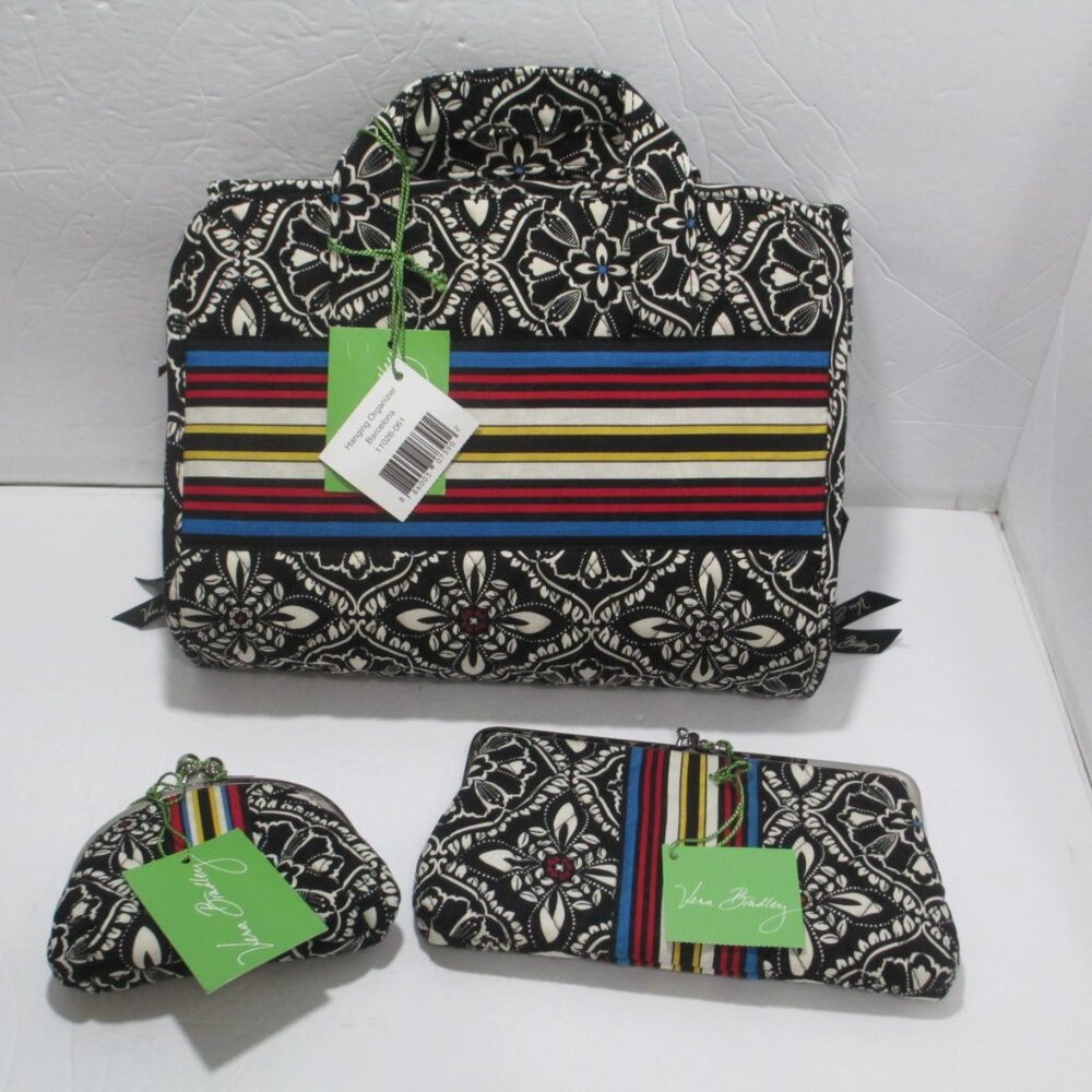 NWT Vera Bradley Retired Barcelona 3 Pc Set Organizer Wallet Coin Purse - Picture 2 of 15